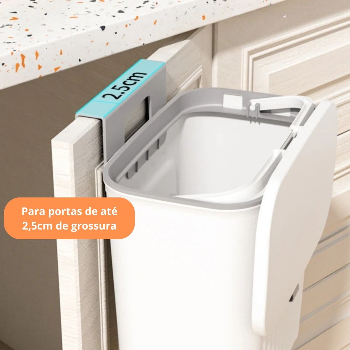 LixoFlex - Lixeira 9 Litros Pendurável com Adesivos ProFix