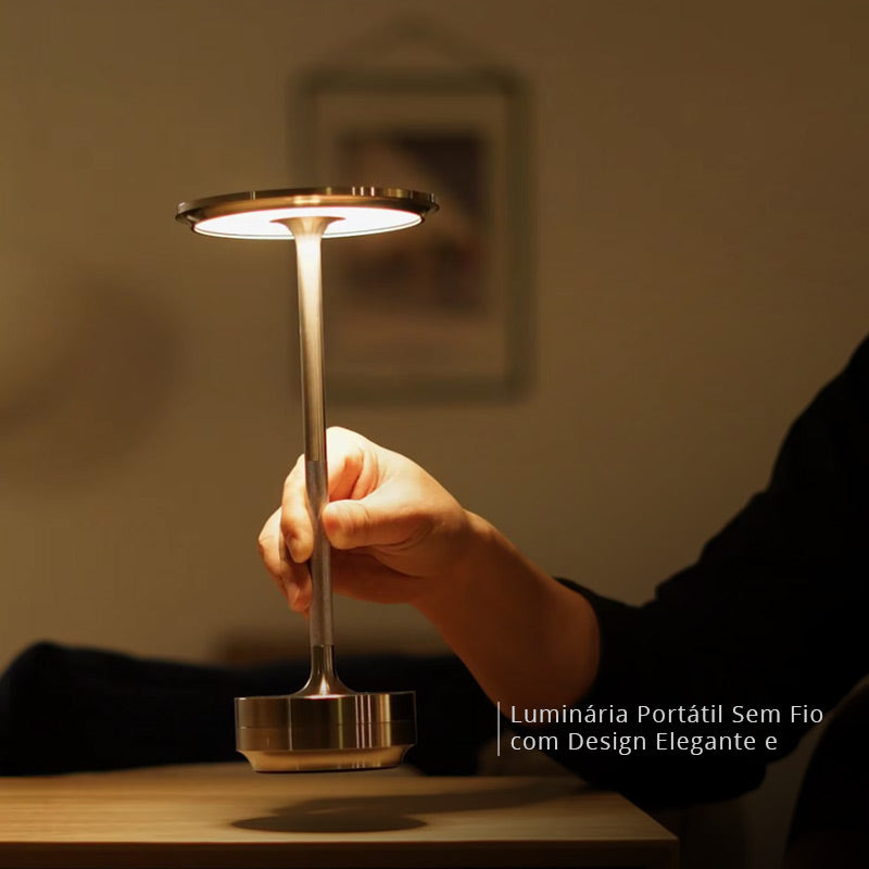 Luminária de Mesa LED Sem Fio Metal Ligths Copenhagen