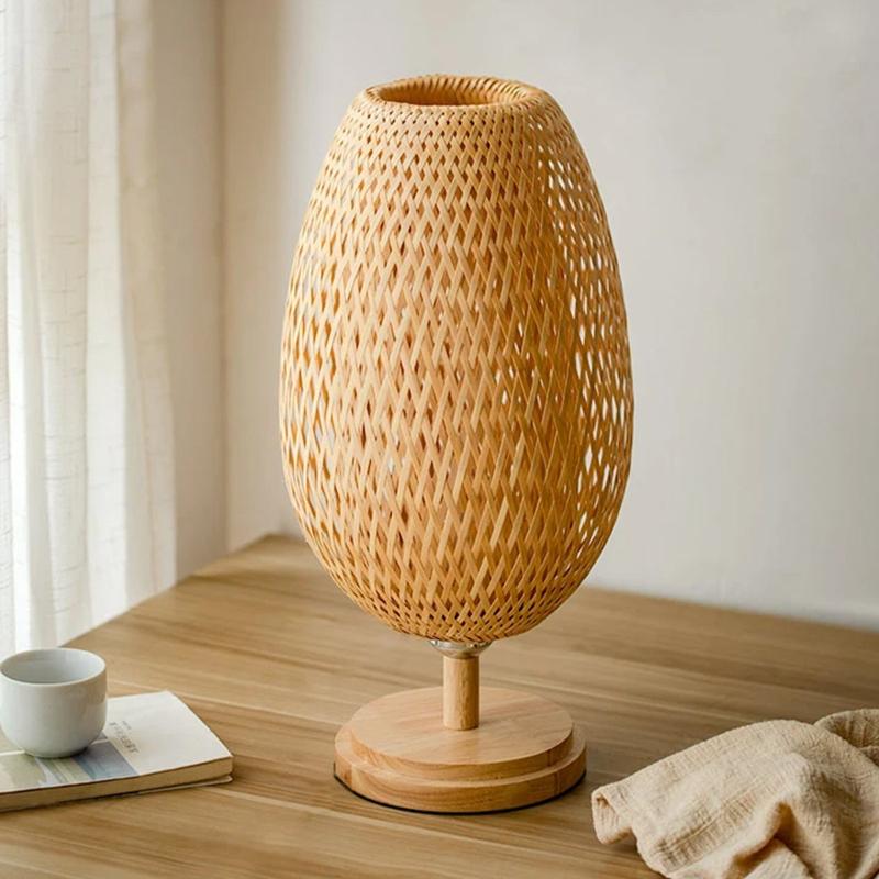 Kit Luminária de Mesa Bambu