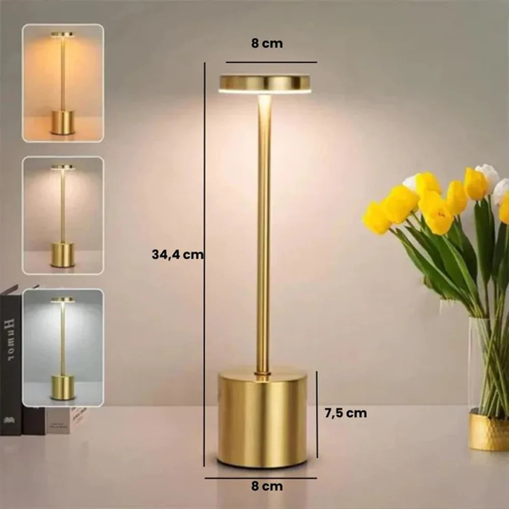 Luminária de Mesa LED Sem Fio Metal Lume