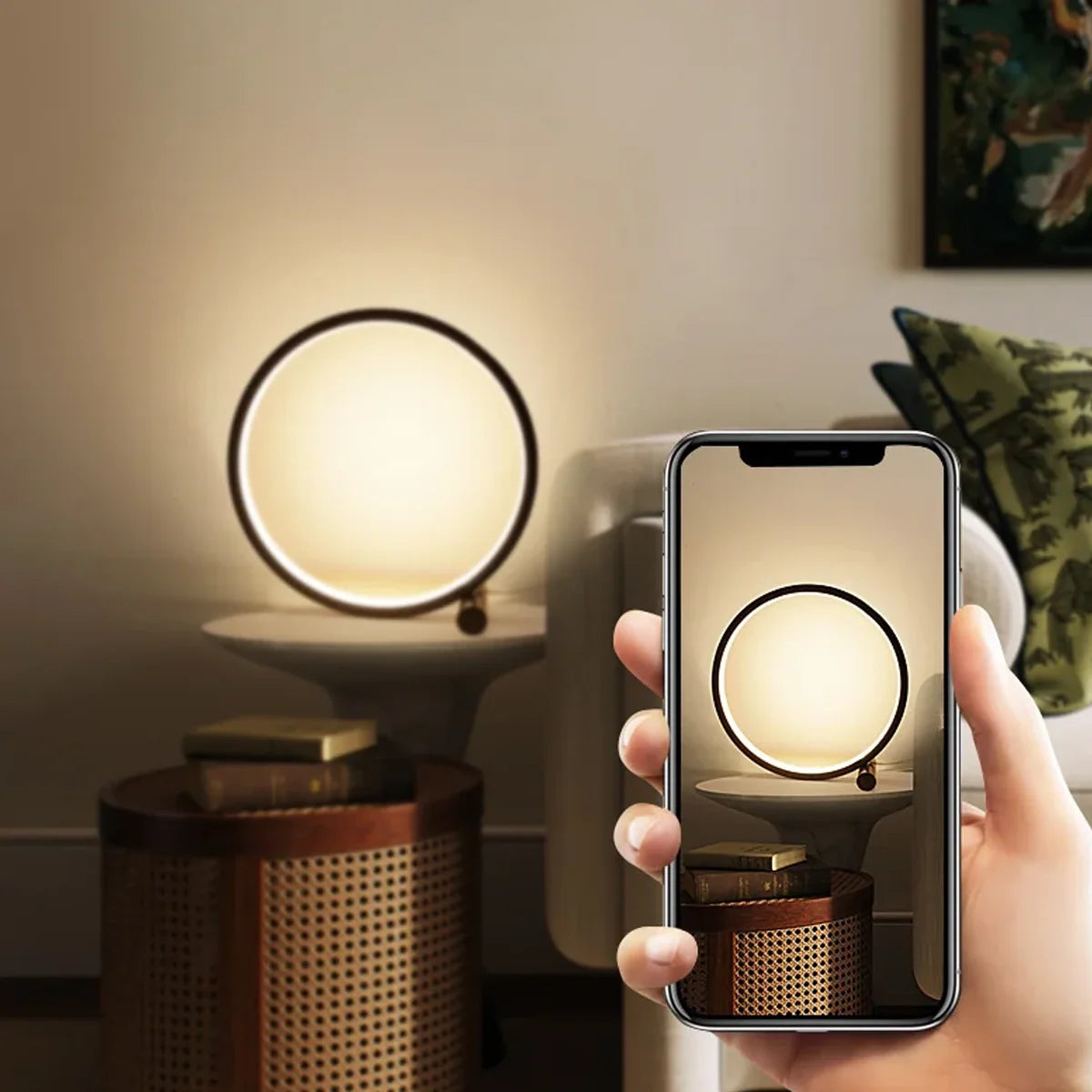 Luminária de mesa Circular LED