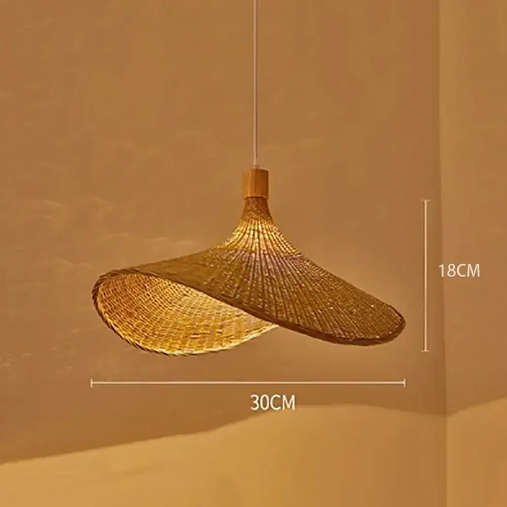 Kit 2 Luminárias Pendente de Rattan Hygge Hat