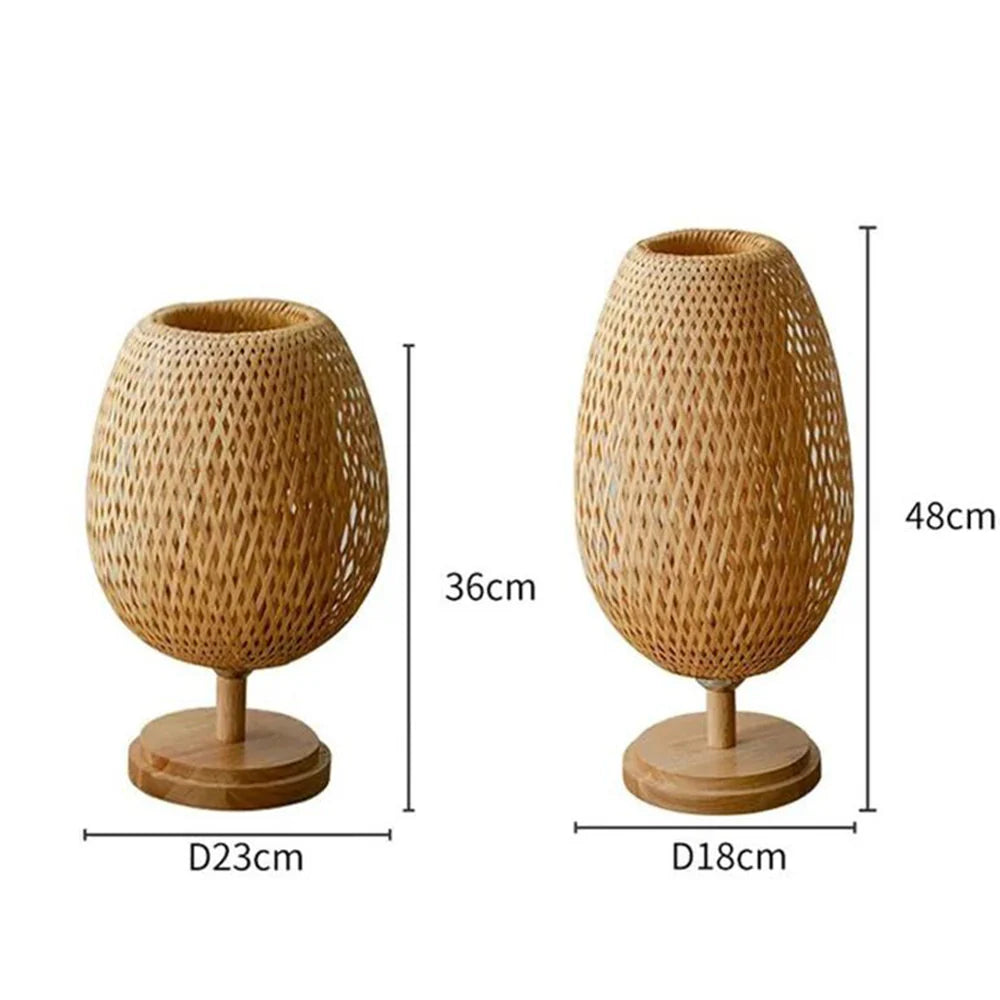 Kit Luminária de Mesa Bambu